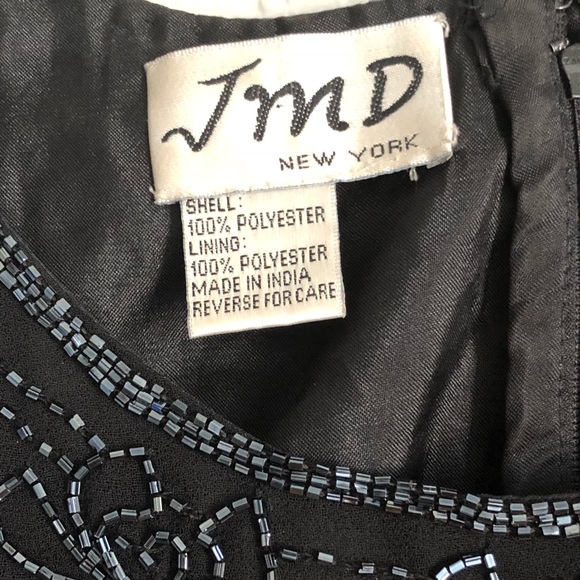 Long blue gown dress with embroidered details - Picture 4 of 6